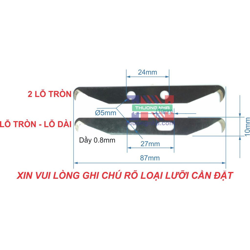 LƯỠI DAO - CẮT CHỈ-SỢI- 02 đầu - TAIWAN