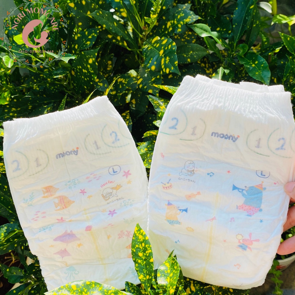 Bỉm Moony Natural nội địa nhật quần/dán size NB90/S82/M58/L44/XL38