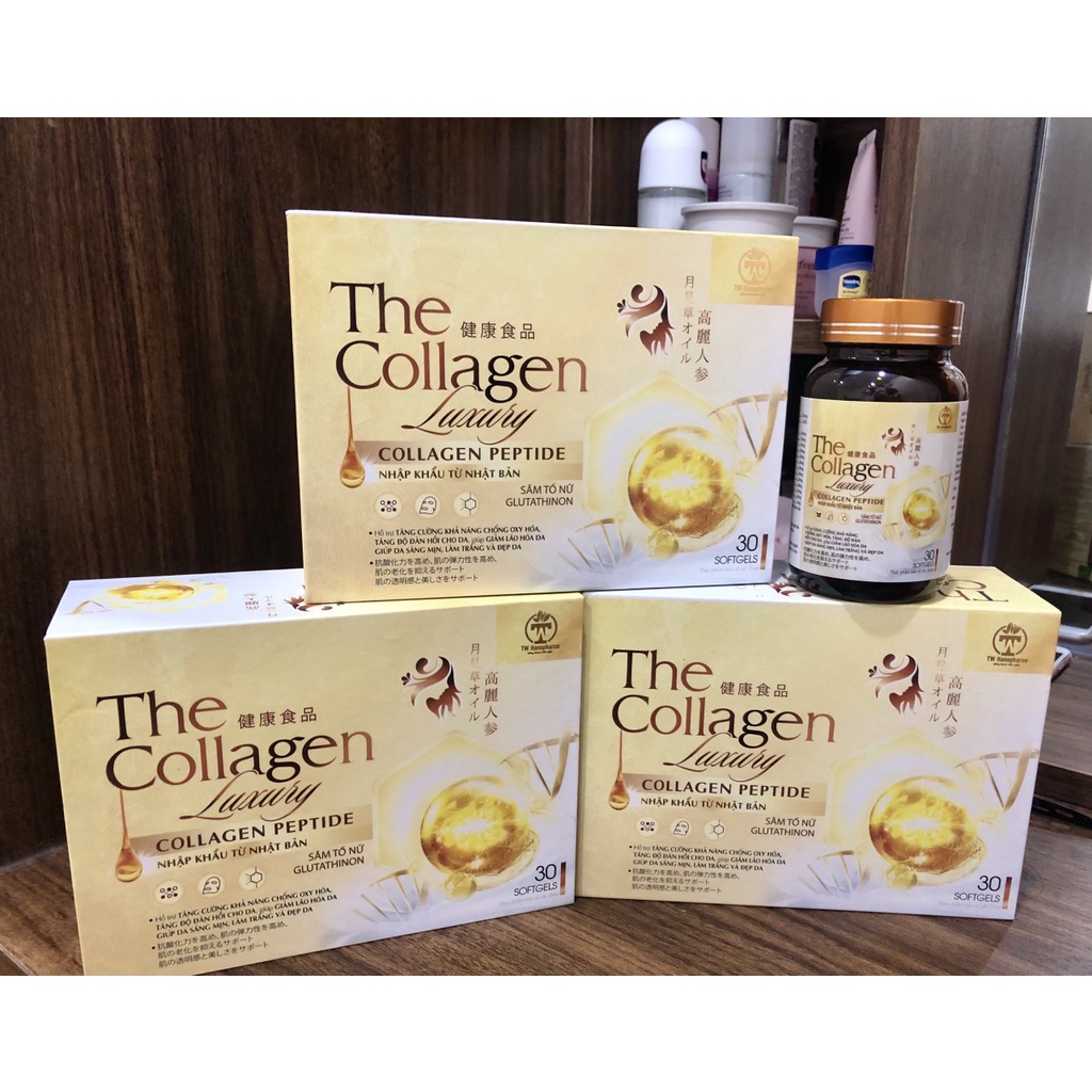 THE COLLAGEN LUXYRY-  Collagen peptide nhập khẩu từ Nhật Bản, giảm lão hóa, giúp da căng bóng, lưu giữ nét xuân (30 viên