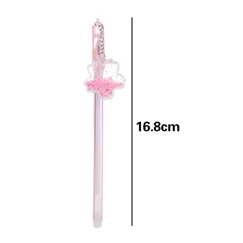 Bút Mực Gel Thiết Kế Dễ Thương Kèm Móc Treo Hình Bông Hoa Độc Đáo Tiện Dụng Cho Học Sinh