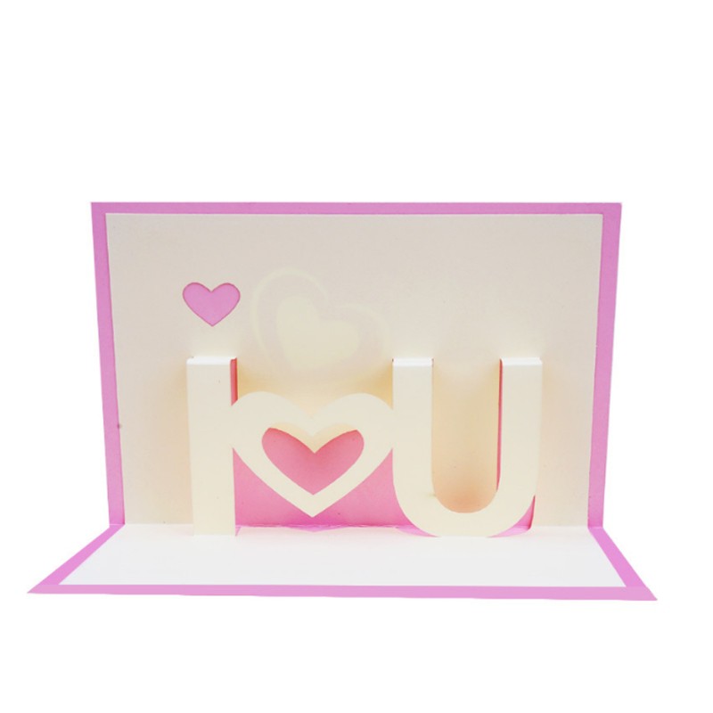 Thiệp Chúc Mừng Sinh Nhật 3d I Love You Pop Up