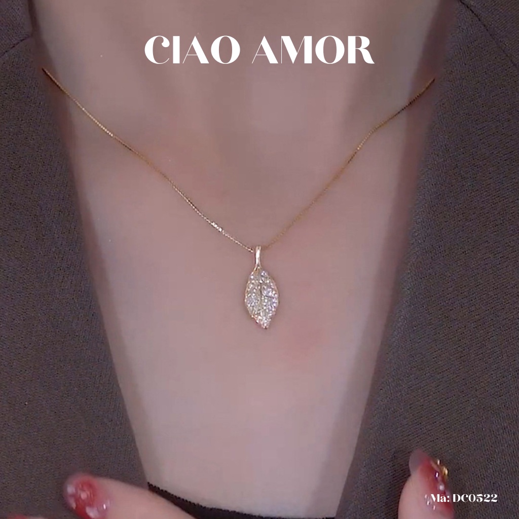Dây chuyền, Vòng cổ nữ lá mảnh đơn giản thành lịch Trang sức Ciao Amor - DC0522