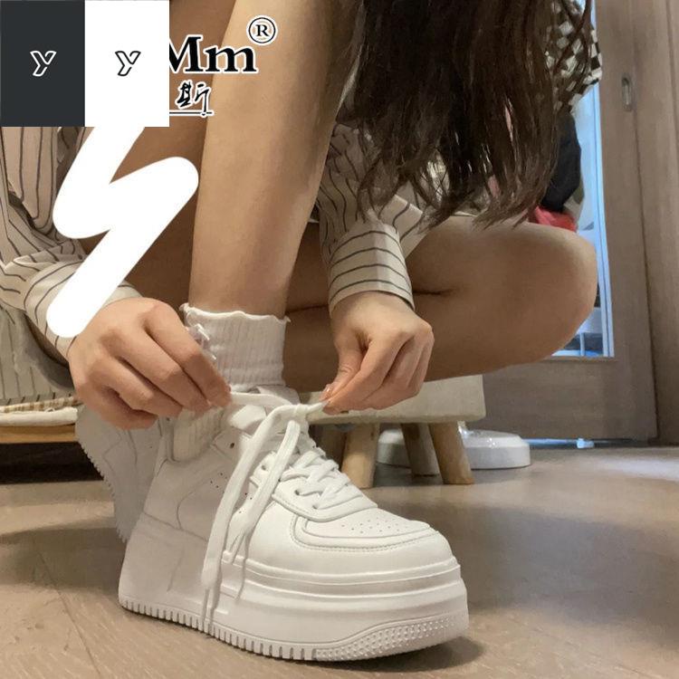 ♤Toms dày đáy giày trắng của phụ nữ 2022 mùa hè mới đại học phong cách hoang dã tăng thể thao giản dị trong thủy triều