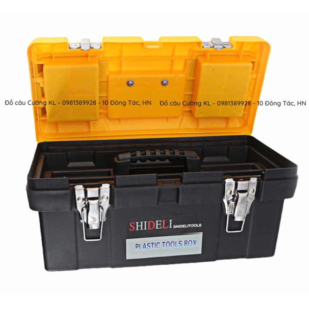 Thùng cứng ATG đen vàng Shideli khoá inox