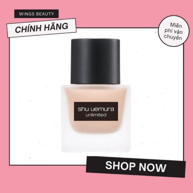 SHU UEMURA - Kem nền Unlimited Breathable Lasting Foundation SPF 24 PA+++