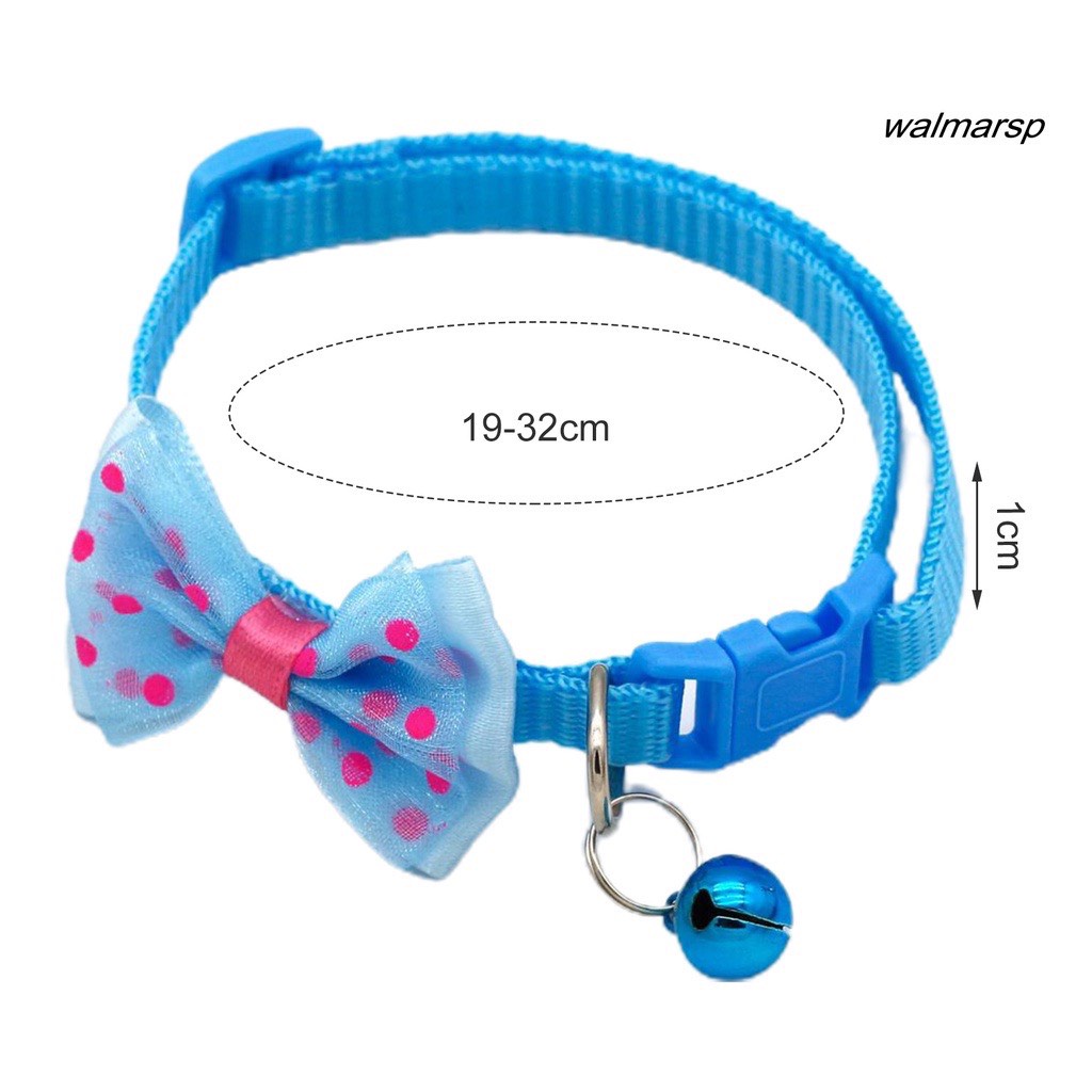 Vòng Cổ Kèm Nơ Chấm Bi Có Chuông Nhiều Màu cho Chó Mèo Nhỏ Dưới 8Kg 1cm | Vie PETSHOP