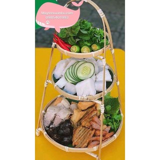 Mẹt tre 3 tầng đựng bún đậu mắm tôm