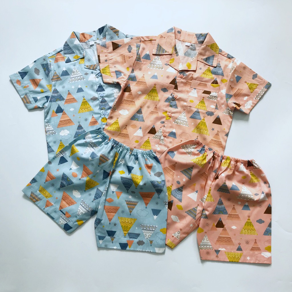 Pijama đùi cho bé vải cotton hút mồ hôi nhiều mẫu size 10-20kg