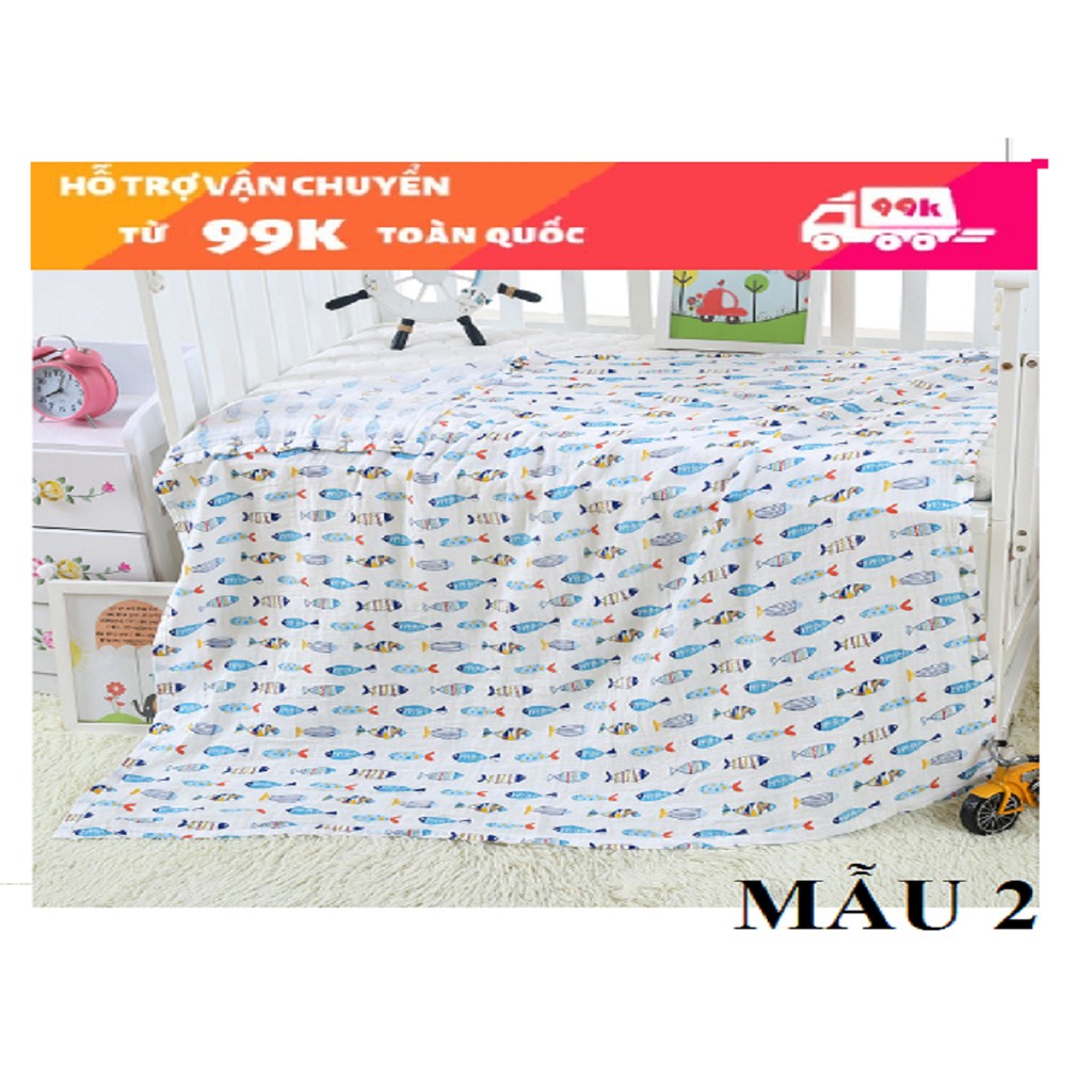 [Mã FMCG8 giảm 8% đơn 500K] [LIKADO]Khăn tắm cho trẻ sơ sinh KT 120*120CM (set 2 cái ngẫu nhiên- SP000185)