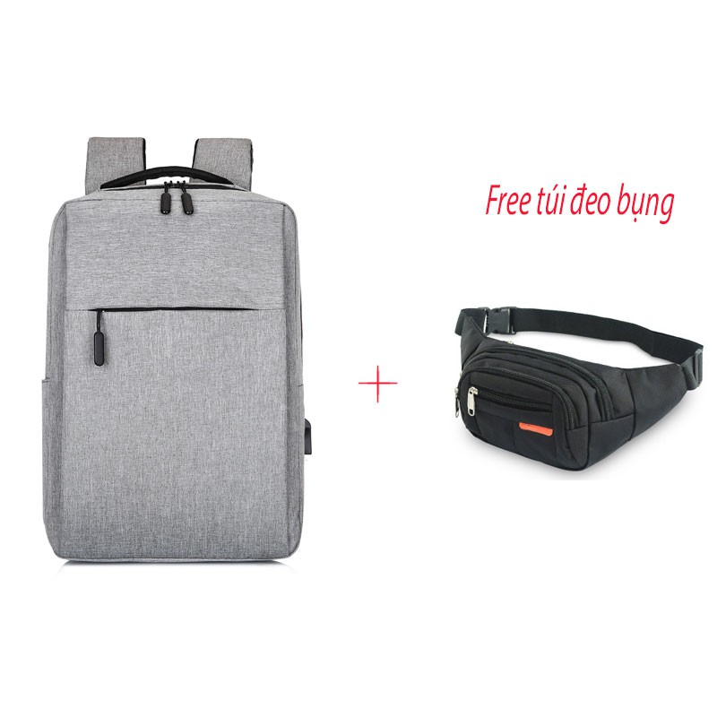 Balo nam đựng laptop thời trang tặng túi đeo bụng CB8003