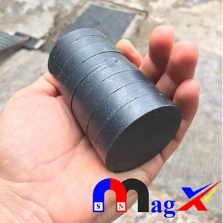 Nam Châm Ferrite Ø 50x10 - Nam Châm Đen Y30 - Bộ 5 Viên