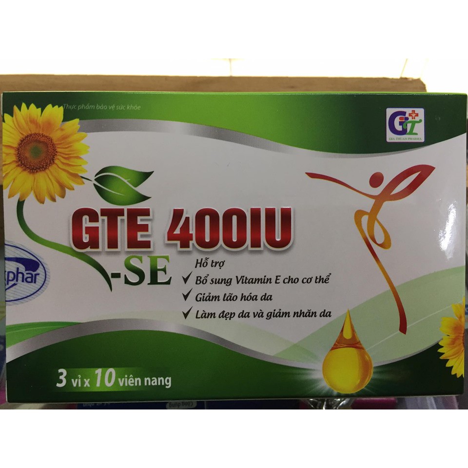 Vitamin E GTE 400 IU-SE - Đẹp da, chống lão hóa, mờ thâm nám