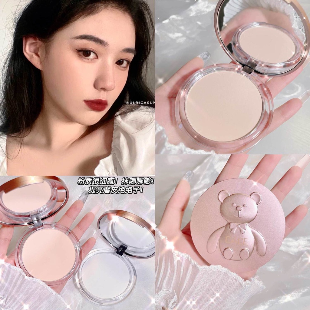 [Hàng mới về] Phấn Phủ Giúp Lớp Nền Siêu Mướt, Che Phủ Khuyết Điểm CACE Bear Soft Focus Setting Powder