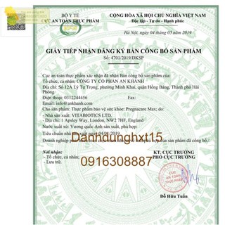 Vitamin Bà Bầu Pregnacare Max Anh