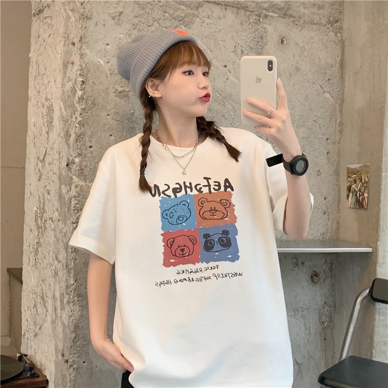 Áo thun NZN tay ngắn dáng rộng thiết kế mới thời trang mùa hè dành cho nữ