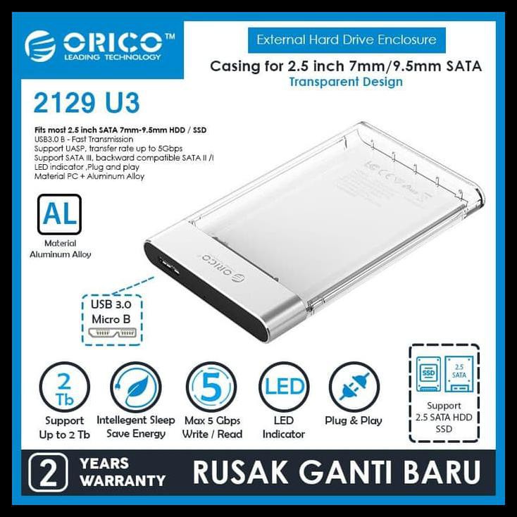 Orico Hộp Đựng Ổ Cứng Ngoài Usb 3.0 2.5 Inch Hdd Ssd - 2129u3 Mpd110