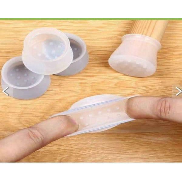 Sét 4 chiếc Vỏ bọc chân bàn ghế  bằng silicon co dãn(Kích thước: 4 * 3.5 cm)