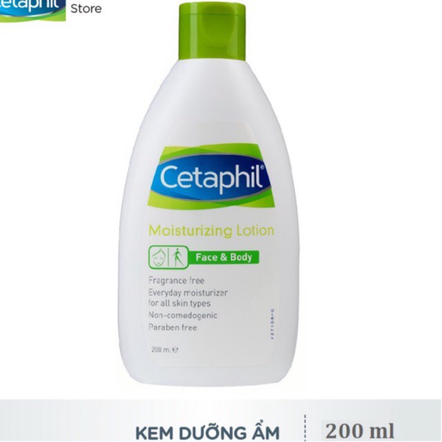 ⚡Hàng Chính Hãng ⚡ Sữa dưỡng ẩm toàn thân và da mặt CETAPHIL MOISTURIZING LOTION 200 ML