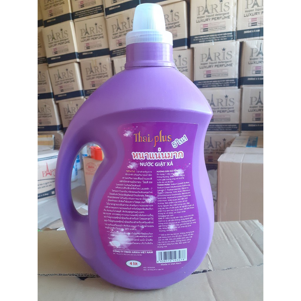 Nước Giặt Thái Plus 4 Lít Công Nghệ Hàn Quốc Siêu Chuẩn-Siêu Thơm-Siêu Lưu Hương