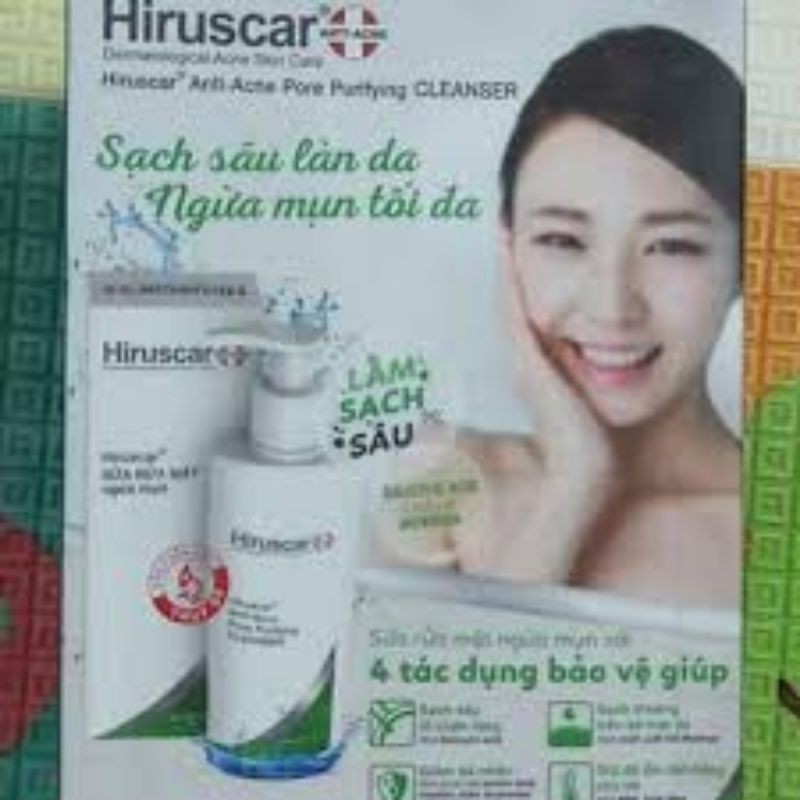 combo sữa rửa mặt + tặng nước rửa tay  Hiruscar