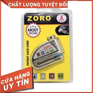 Ổ khóa Khoá đĩa xe máy báo động chống trộm ZORO tặng kèm 3 chìa khoá
