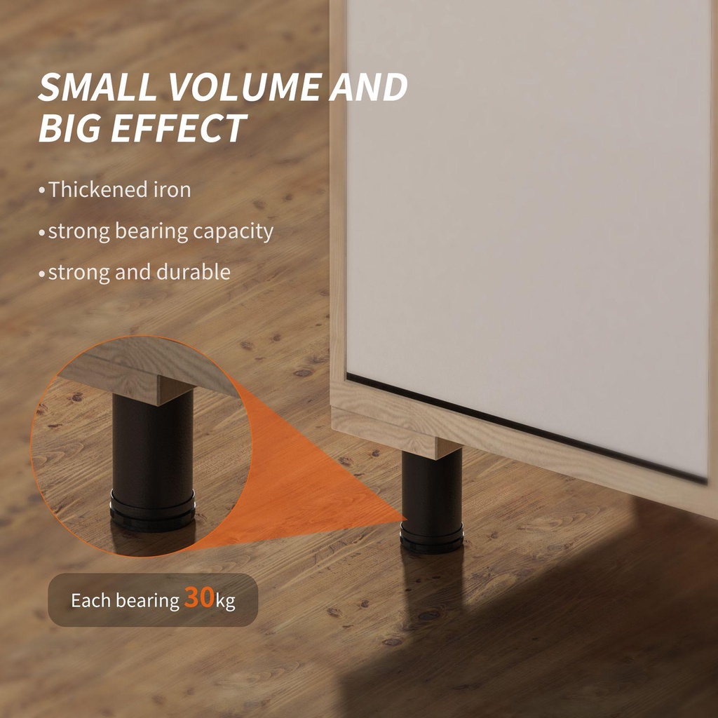 1 Chân Đồ Nội Thất Bằng Thép Không Gỉ Chống Trượt Có Thể Điều Chỉnh Độ Dài