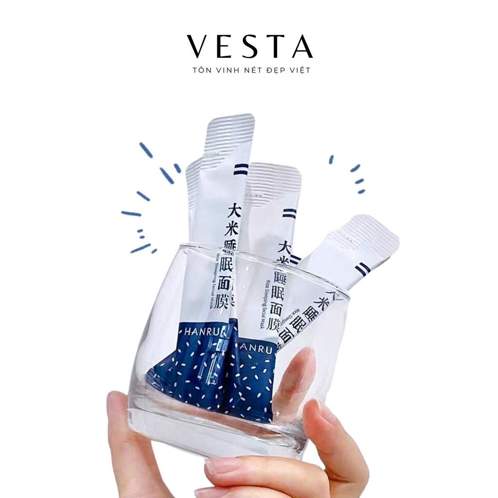 Mặt nạ ngủ - 1 gói lẻ mặt nạ dưỡng da Hanru - mask thạch gạo trắng da và dưỡng ẩm | BigBuy360 - bigbuy360.vn