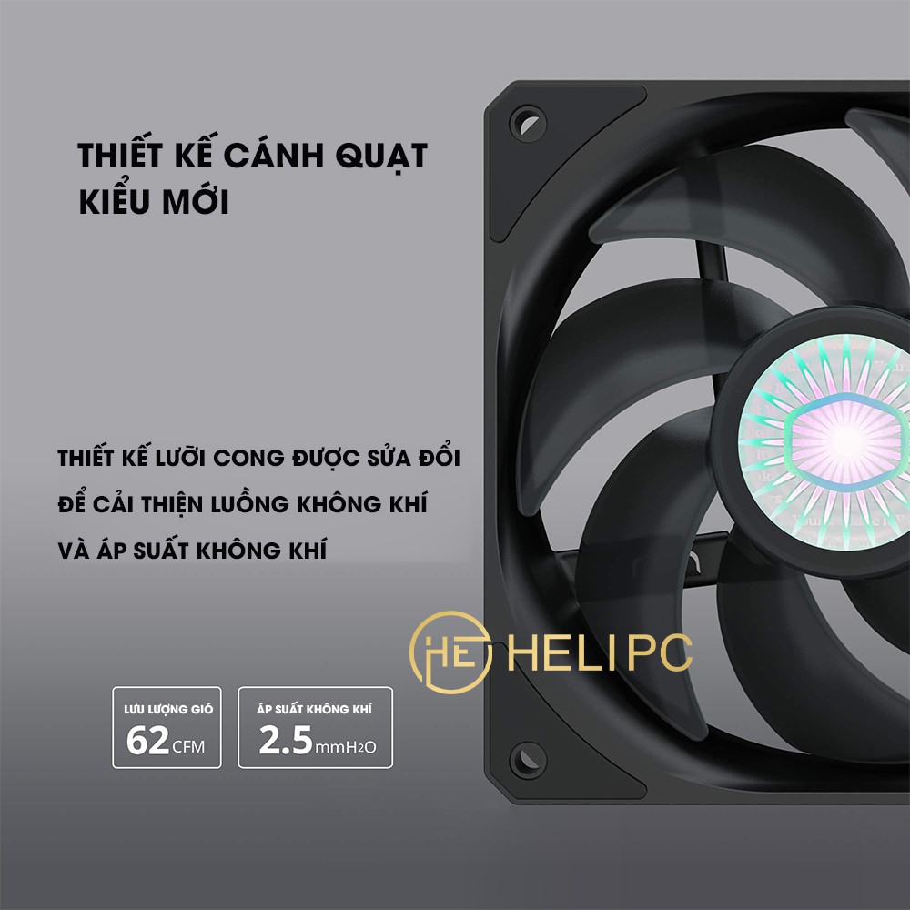 Quạt tản nhiệt case máy tính Cooler Master SickleFlow 120 - Quạt SickleFlow 12cm SF120