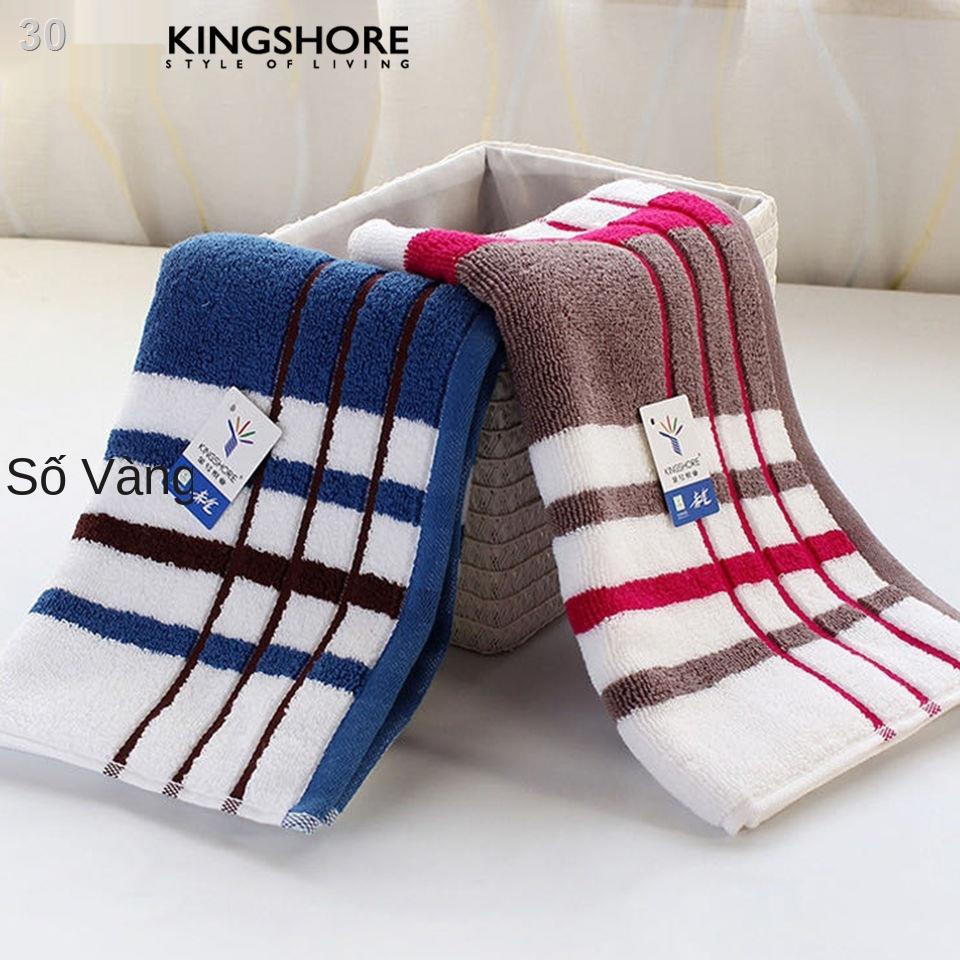 J[Khăn vàng] 3 gói khăn mặt cotton thời trang sọc dày thấm hút vài 1020