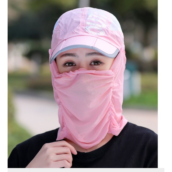 Mũ chống nắng 360 độ thời trang nón kết chống nắng kèm khẩu trang đa năng