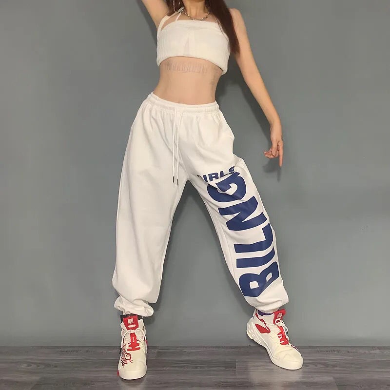 Quần thể thao IELGY dáng rộng phong cách hip hop thời trang cho nữ