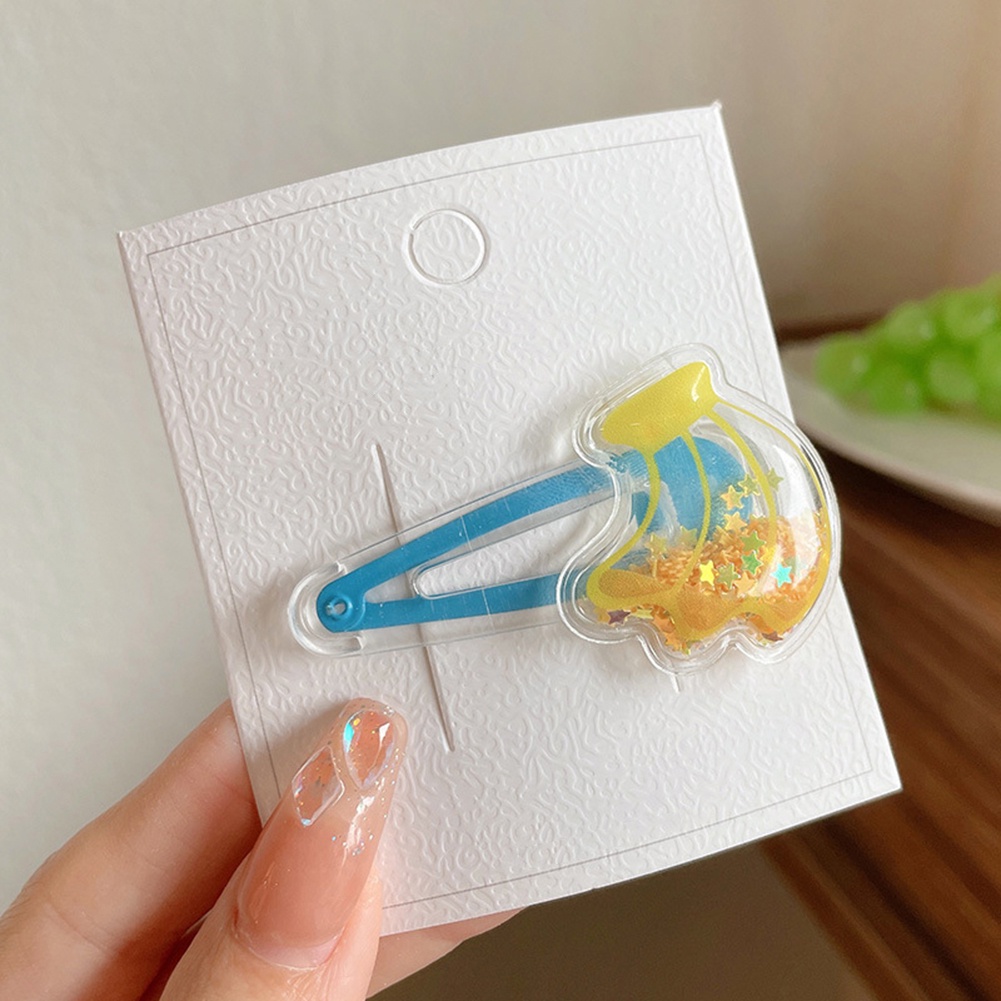 Kẹp Tóc Trong Suốt Họa Tiết Trái Cây Đáng Yêu