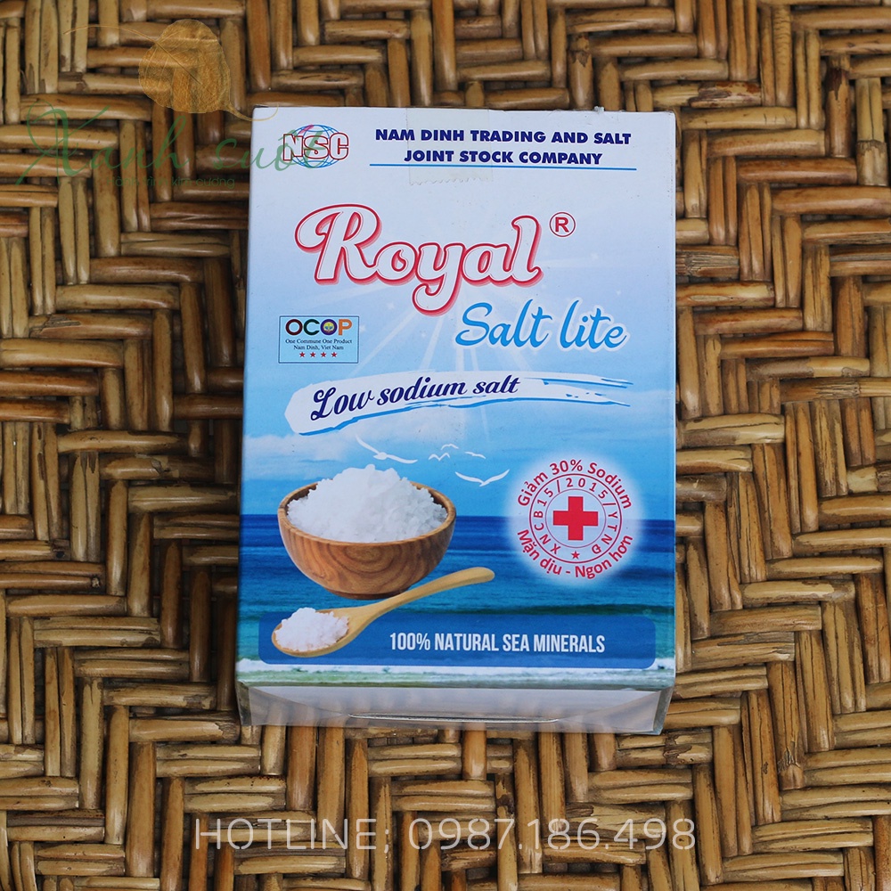 [NSC] Muối Biển Nhạt Royal- Mặn Dịu, Ngon Hơn- Royal salt Lite [Xanh Suốt]