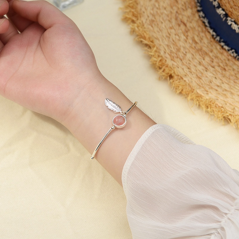 Vòng tay phong cách Hàn Quốc chất lượng cao Vòng tay pha lê dâu tây
