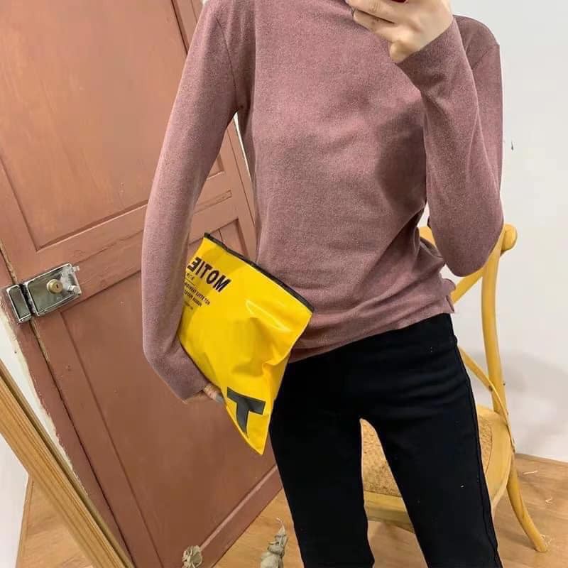 Áo len dài tay TÚI VÀNG Motie siêu hot