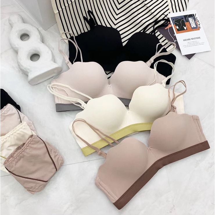 Áo Lót Quây Không Gọng Nâng Ngực Chống Trượt Giấu Viền Có Thể Tháo Dây B385