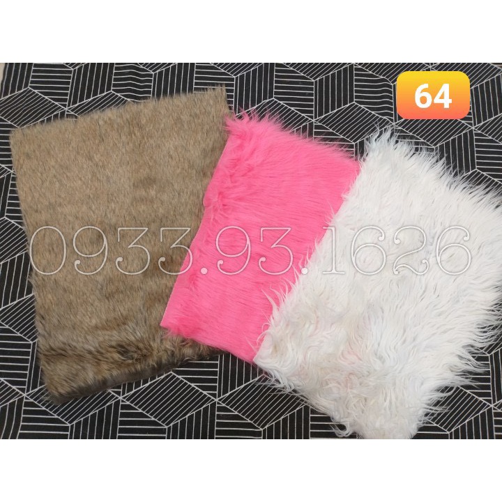 Sale Set 3 Thảm Lông Mini Màu Ngẫu Nhiên - Kích Thước Ngẫu Nhiên - Chụp Ảnh Phụ Kiện Nail