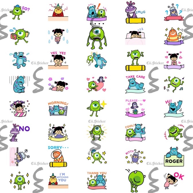 [Sticker mini/Hình dán Mini] Monster University