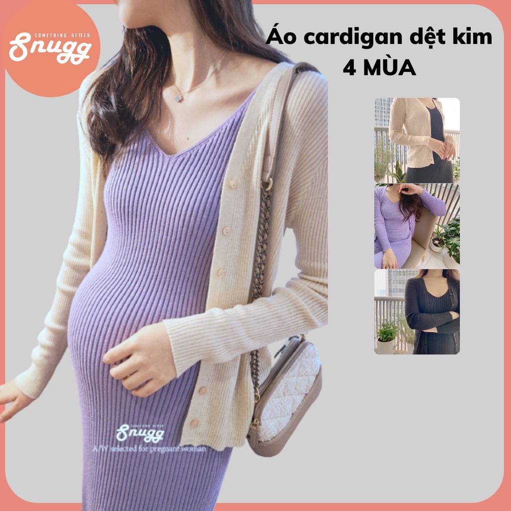 Áo cardigan sơ mi dệt kim 4 mùa -150gr- Snugg SNU2035