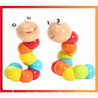 Con sâu gỗ sắc màu - Đồ chơi luyện kỹ năng cho bé