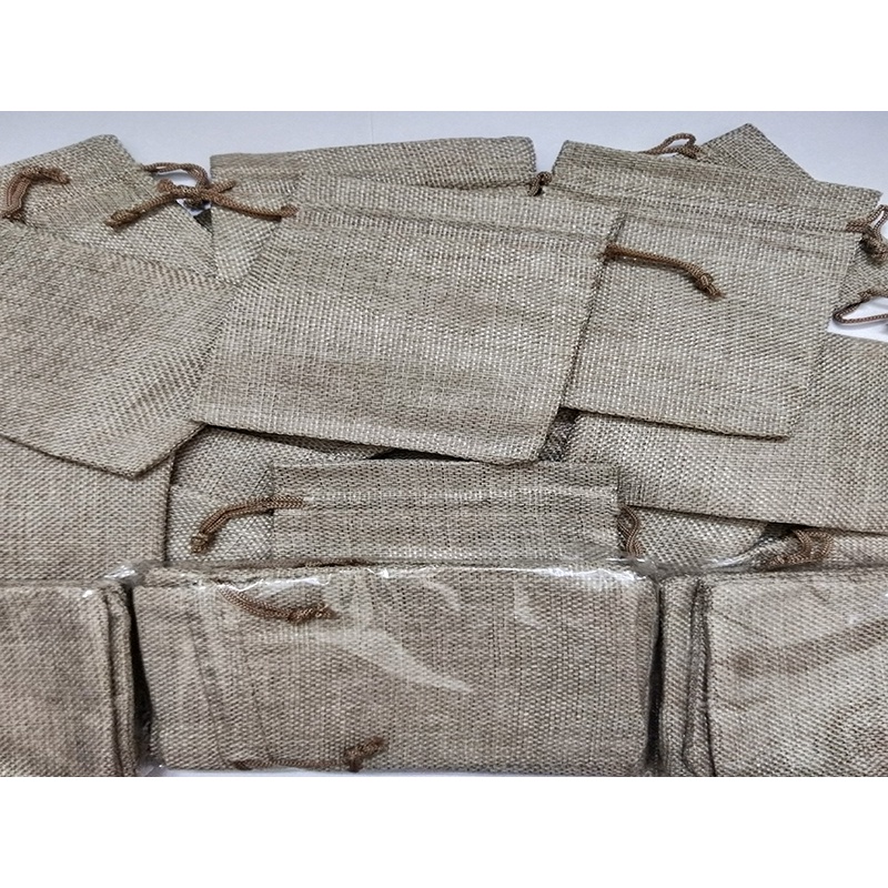 Túi vải bố có dây rút 10cmx14cm đựng hạt cà phê, trà, hoa khô, đựng phụ kiện trang sức, thời trang - 196dinoshop