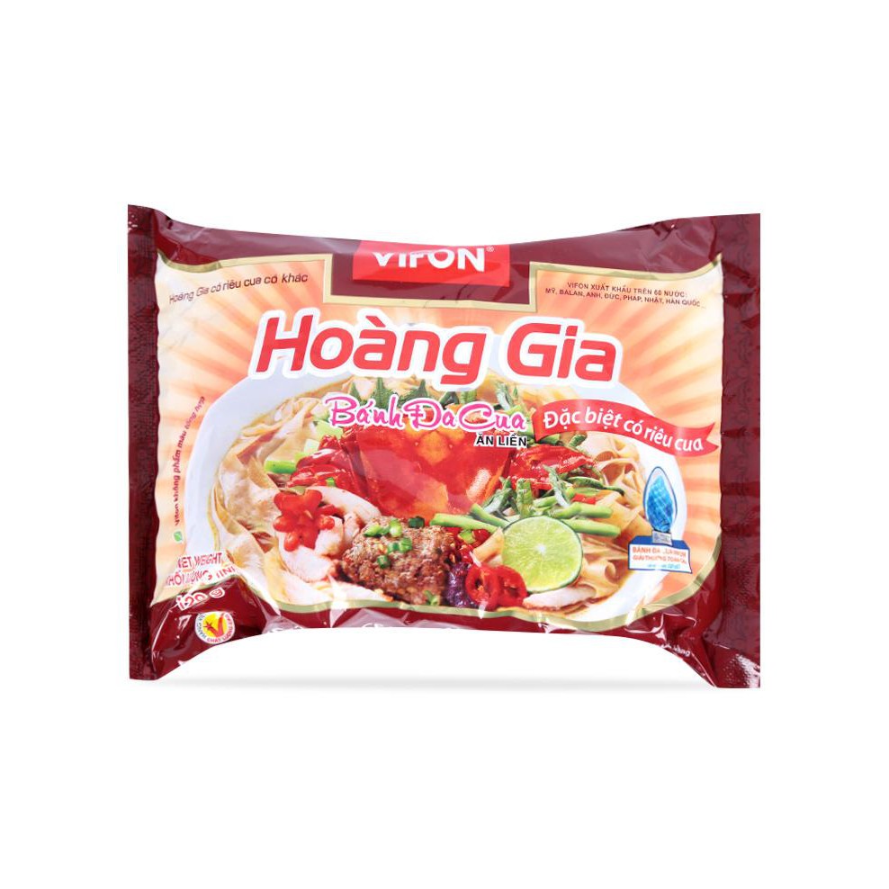 Combo 5 Bánh Đa Cua Hoàng Gia Vifon Gói 120 G