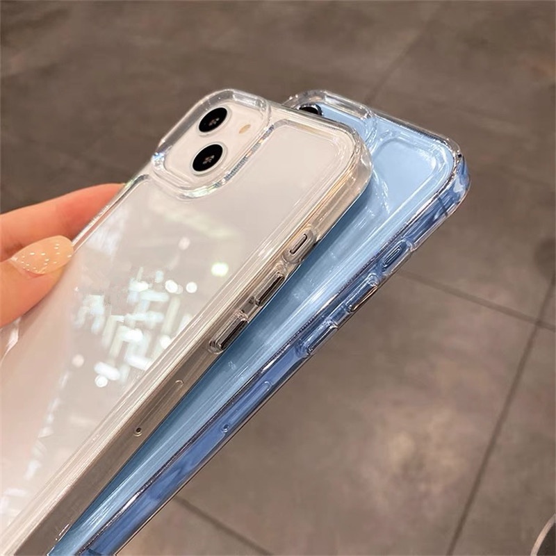 Ốp Điện Thoại Acrylic Cứng Trong Suốt Chống Sốc Cho iPhone 13 12 11 Pro Max XS Max X XR 7 8 Plus SE 2
