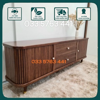 Kệ ti vi gỗ sồi nga 100% kích thước dài 1m8