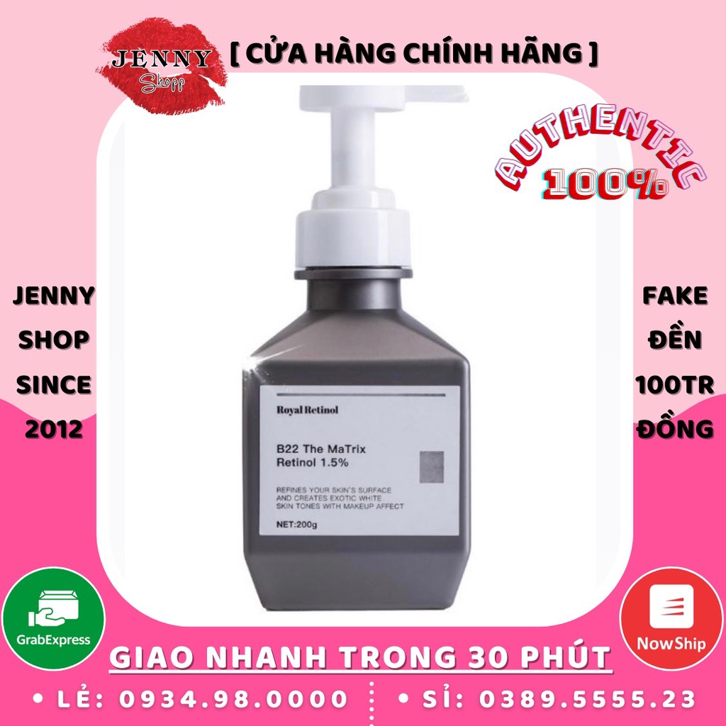 Kem Ủ Kích Trắng Toàn Thân Royal Retinol B22 The Matrix Retinol 1.5%