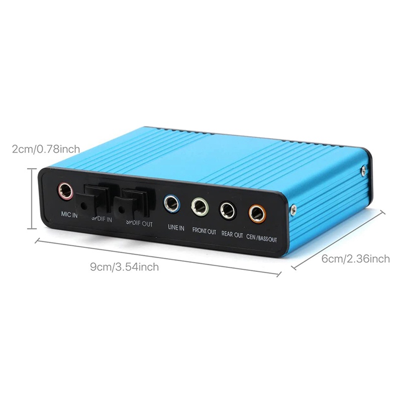 Thẻ Âm Thanh 6 Kênh USB 2.0 7.1 5.1 S / PDIF Chất Lượng Cao