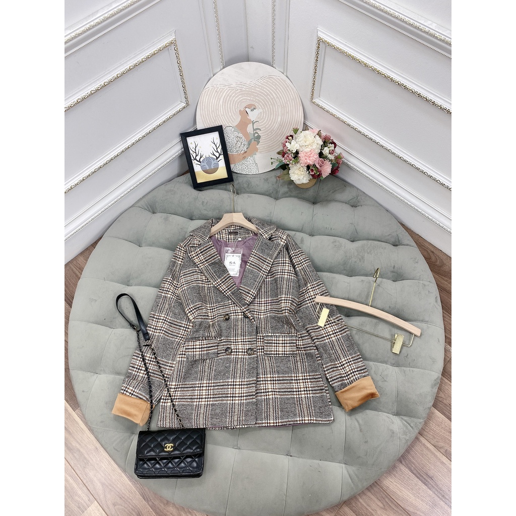 Áo khóac vest kẻ caro | BigBuy360 - bigbuy360.vn