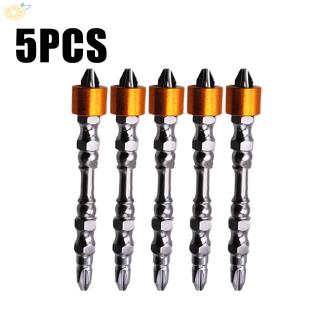 Set 5 đầu vặn vít chất liệu thép hợp kim có vòng nam châm tiện dụng