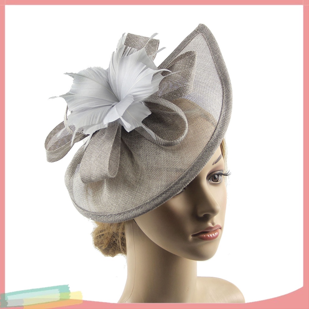 Lk-kẹp Tóc Dạng Lưới Hình Hoa / Lông Vũ Đa Năng Cổ Điển Cho Tiệc Cocktail