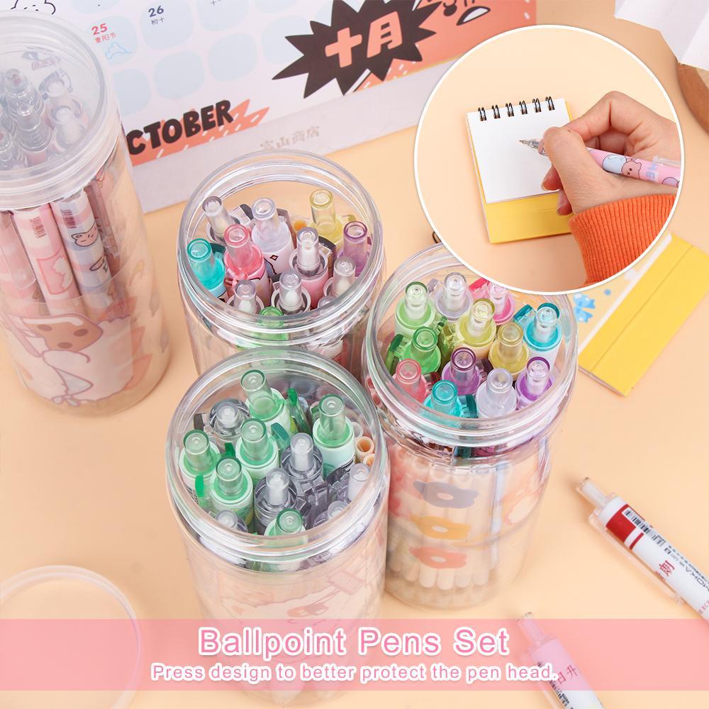 LAYOR1 12PCS/Set Ballpoint Pen Cute Stationery Set Cartoon Learning Office Supplies Gel Pens